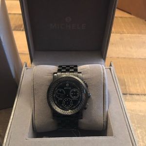 Michele watch black Sport Sail diamond bezel